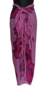 sarong roze met bloemen, 